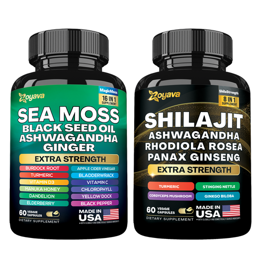 Dynamic Vitality Boost Duo Supplement – Sea Moss & Shilajit